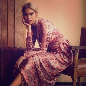 NEW w/ tags For Love and Lemons Juliet Silk Long Maxi Dress XS